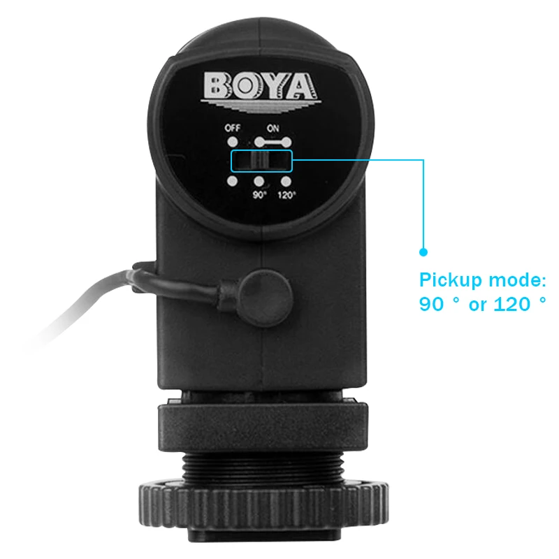 BOYA BY V01 стерео X/Y конденсаторный микрофон для интервью музыки дробовик мини с
