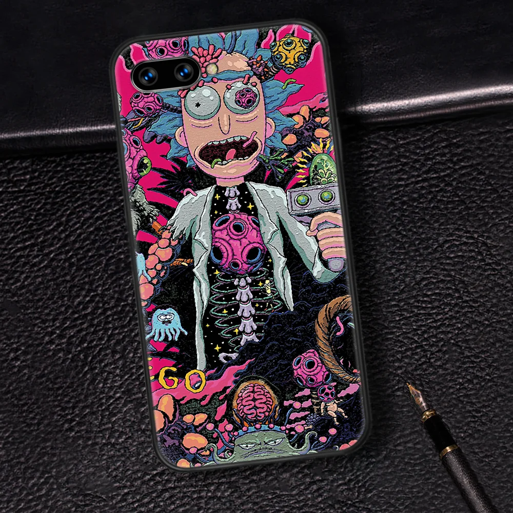 

Rick or Morty ANIME Phone Case Cover Hull For HUAWEI Honor 6A 7A 7C 8 8A 8S 8x 9 9x 10 10i 20 Lite Pro black Shell Painting