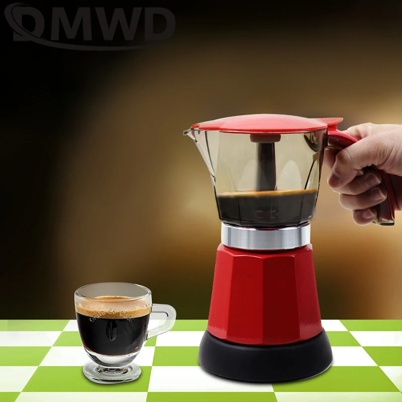 

Electrical Moka Pot Italian Espresso Latte Coffee Maker About 300ml Coffee Maker Pot Percolator Coffee tools 200V EU plug