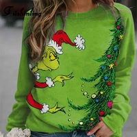 fitshinling funny cut christmas sweatshirt women fashion new winter ugly tops casual print long sleeve pullover sweatshirts sale