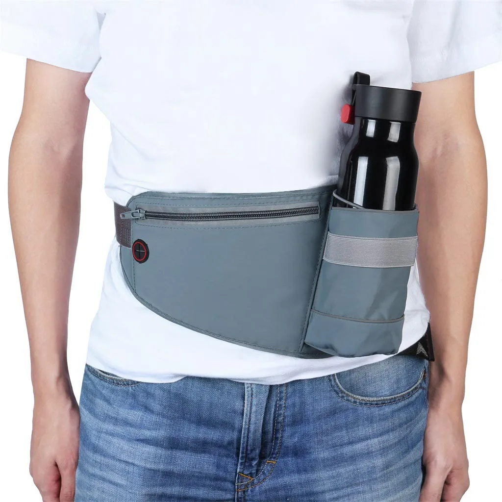 Походная поясная сумка для прогулок спортивная с держателем бутылки водой