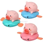 Игрушки для ванны, милые Мультяшные животные, свинка, Классическая Детская водная игрушка, заводные на цепочке, детские пляжные игрушки