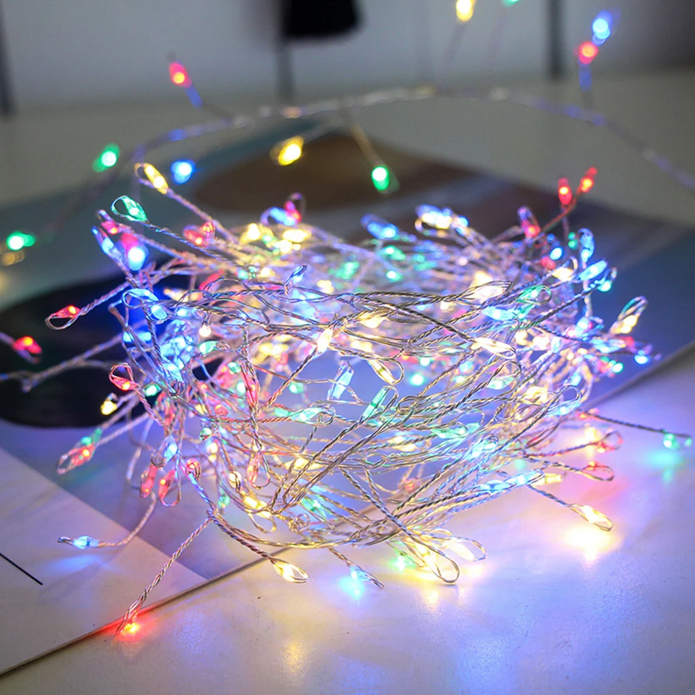 

Outdoor Waterproof String Light LED Firecracker Fairy Light 8 Modes Xmas Tree Home Party Holiday Garden Decor USB Garland