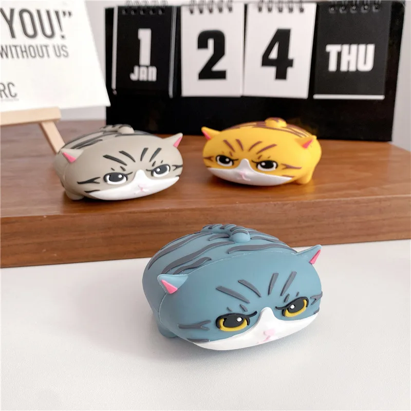 

Case for AirPods Pro Cartoon Earphone Case for Airpods 2 Cute Accessories Protect Cover with Keychain 3D Animal Tiger Cat