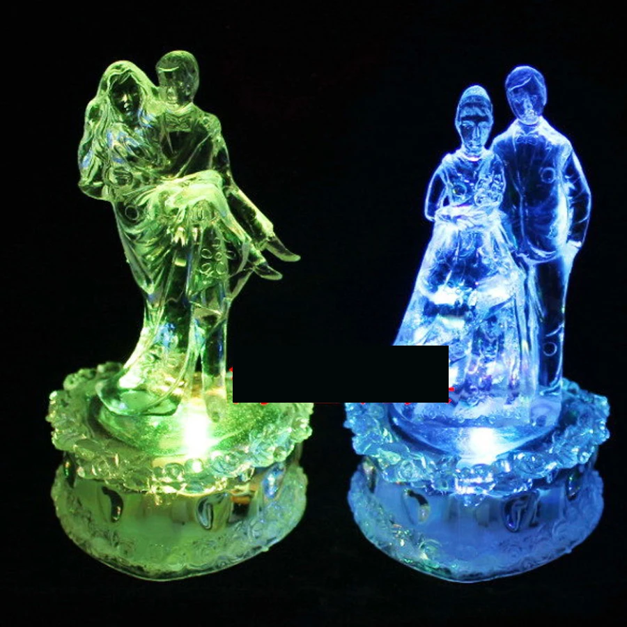 

Valentine's Day gift luminous acrylic romantic couple colorful night light LED lamp creative giftA432