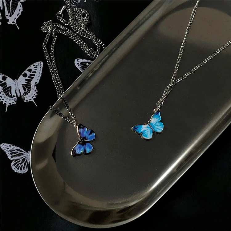 Лето 2020 новое ожерелье с холодной бабочкой в стиле интернет знаменитостей Ins