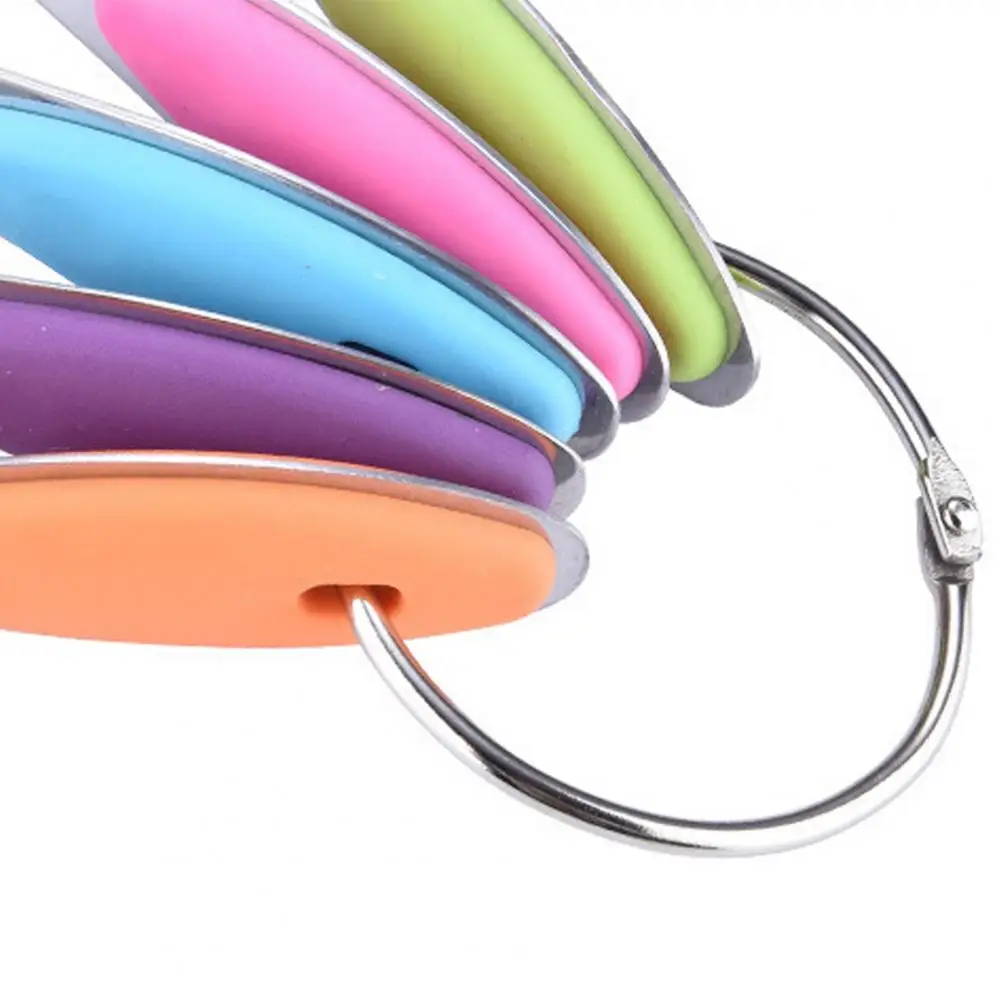 

10Pcs Measuring Cup Spoon Set Thick Colorful Stainless Steel Baking Kitchen Tools with Silicone Handles for Powder