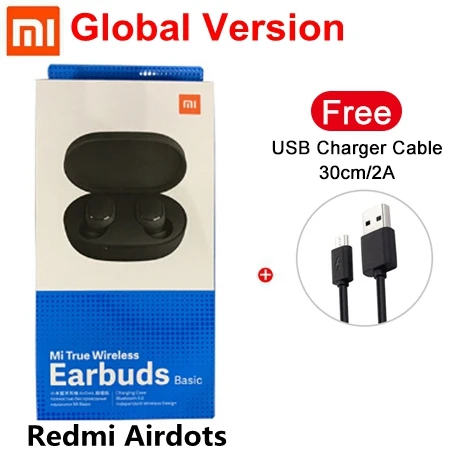 Redmi Airdots Global Xiaomi Redmi AirDots беспроводные Bluetooth наушники TWS 5,0 Голосовое управление DSP активное шумоподавление Гарнитура Bluetooth - Цвет: Redmi Airdots Global