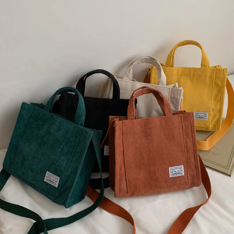 

Autumn And Winter New Color Striped Single Shoulder Diagonal Bag Single Shoulder Bag Tutorial Bag Corduroy Ladies Messenger Bag