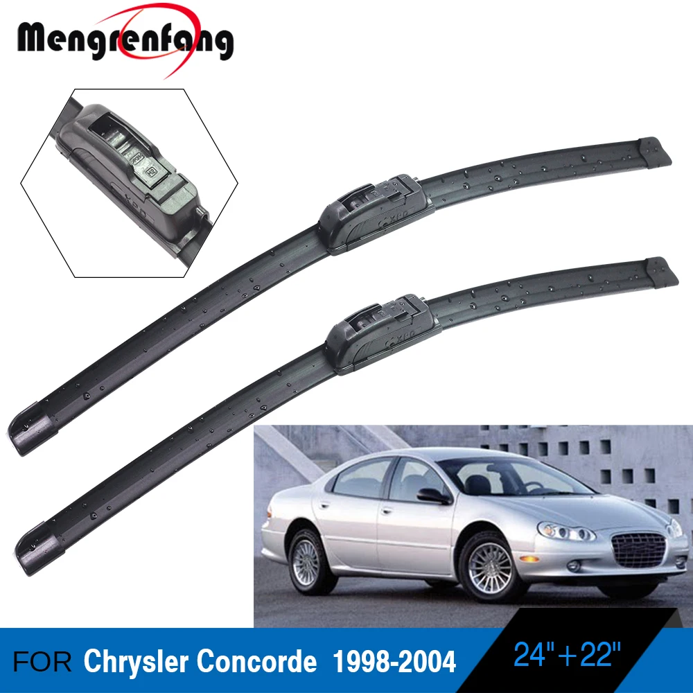 Car Front Windscreen Wiper Blades Soft Rubber Frameless For Chrysler Concorde 1998-2004 | Автомобили и мотоциклы
