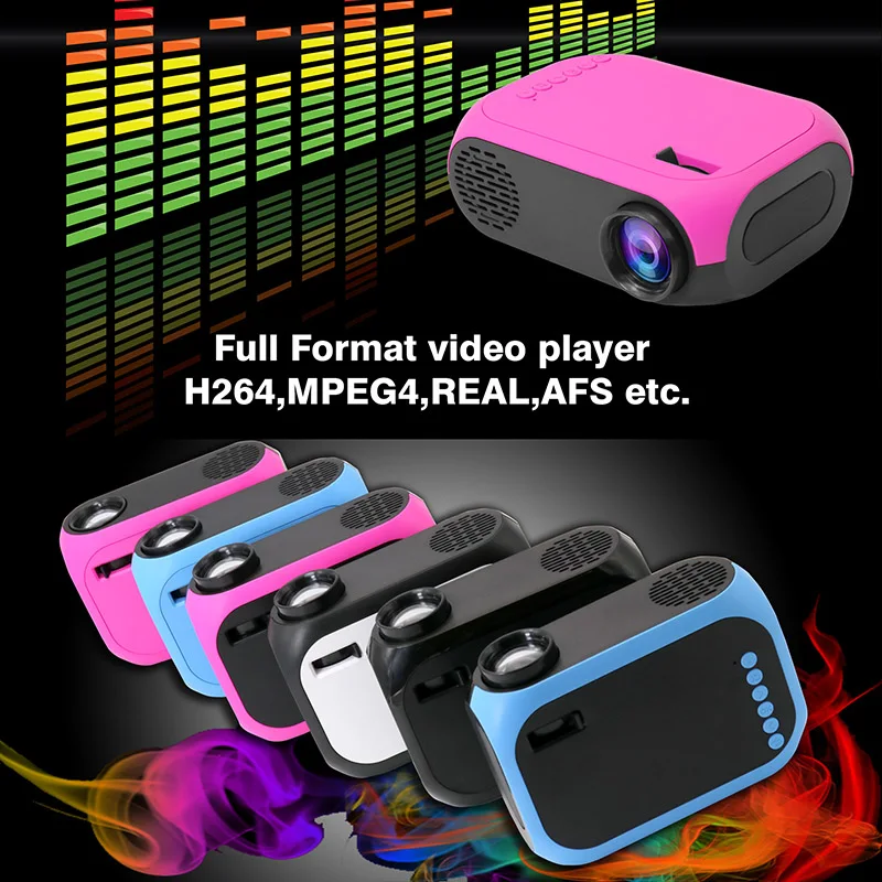 Портативный светодиодный мини-проектор для домашнего кинотеатра 1080P |
