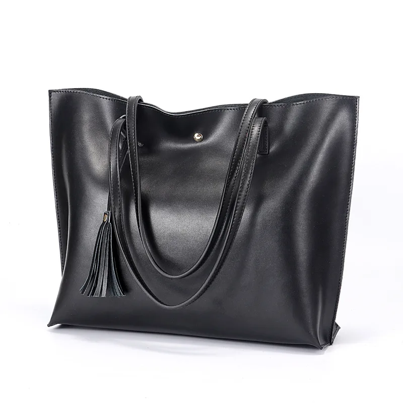 

OUSSON Women Fashion Leisure Office Ladies Work Large Capacity Shoulder Bag Ladies Soft Leather Tote Bag
