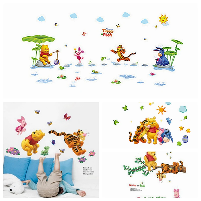 Виниловая наклейка на стену Винни Пуха декор для детской комнаты
