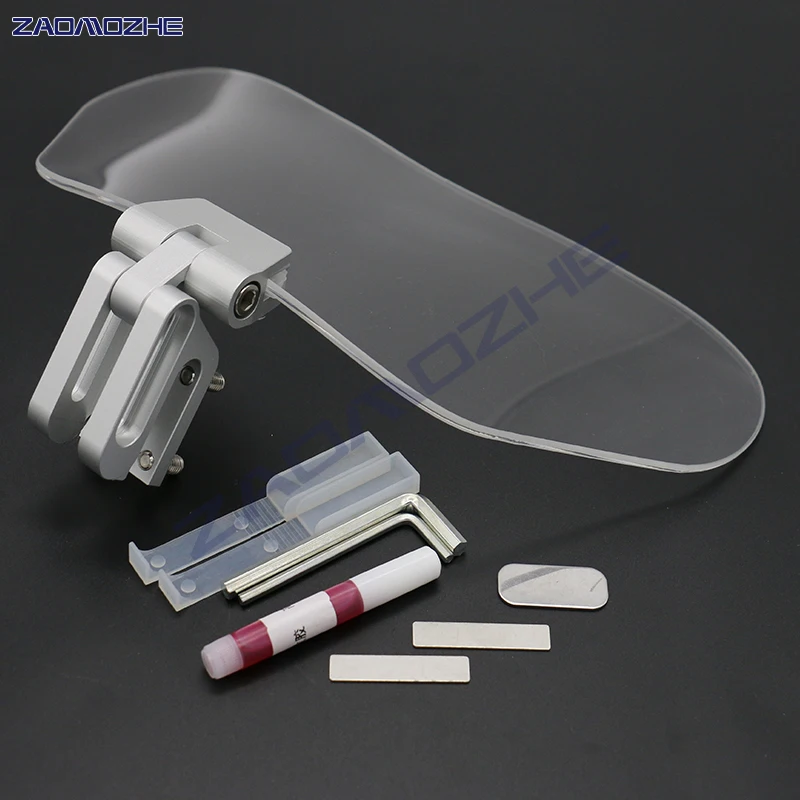 

Motorcycle Windshield Airflow Adjustable heightening small windshield Windscreen Extension Wind Deflector For Yamaha