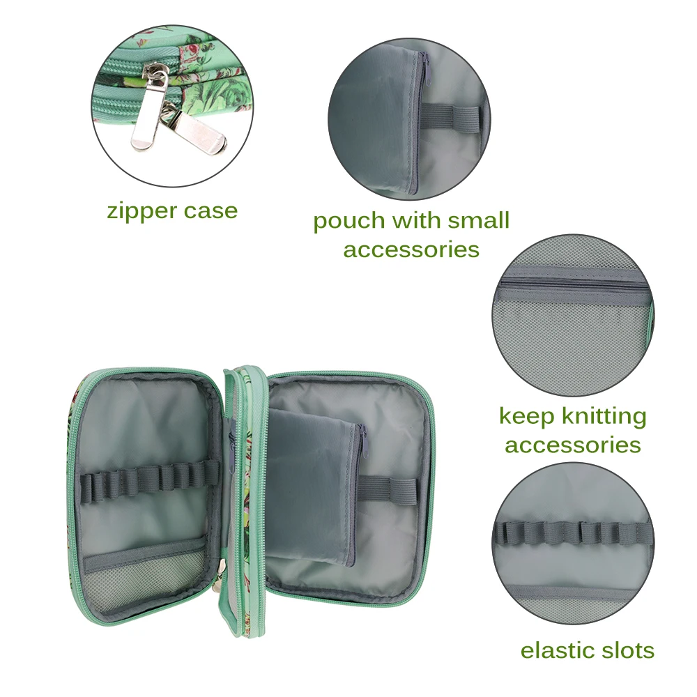 

Knitting Storage Bag Empty Crochet Hooks Pouch Knitting Needles Kit Organizer Case For Needles Scissors Ruler Sewing Accessories