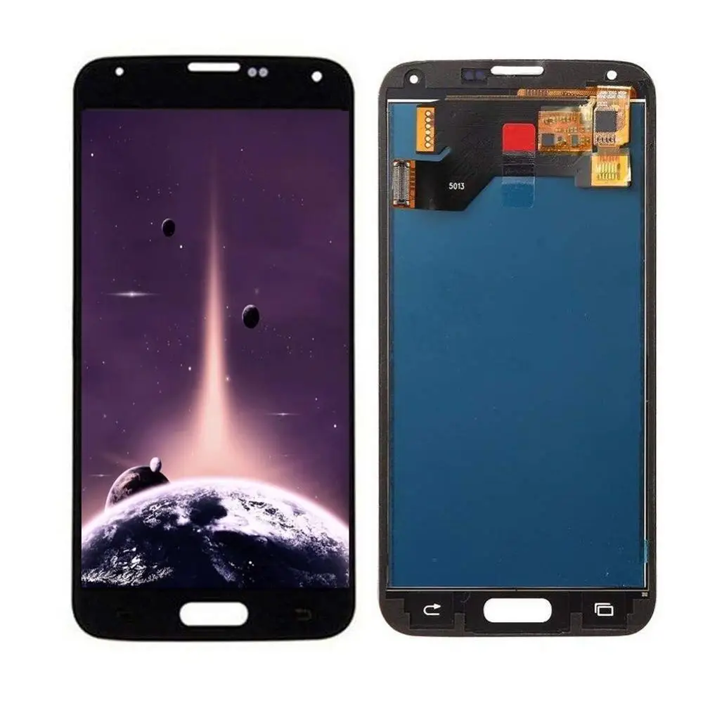 ЖК дисплей 5 1 &quotс регулируемой яркостью для Samsung Galaxy S5 G900 G900F и сенсорный экран с