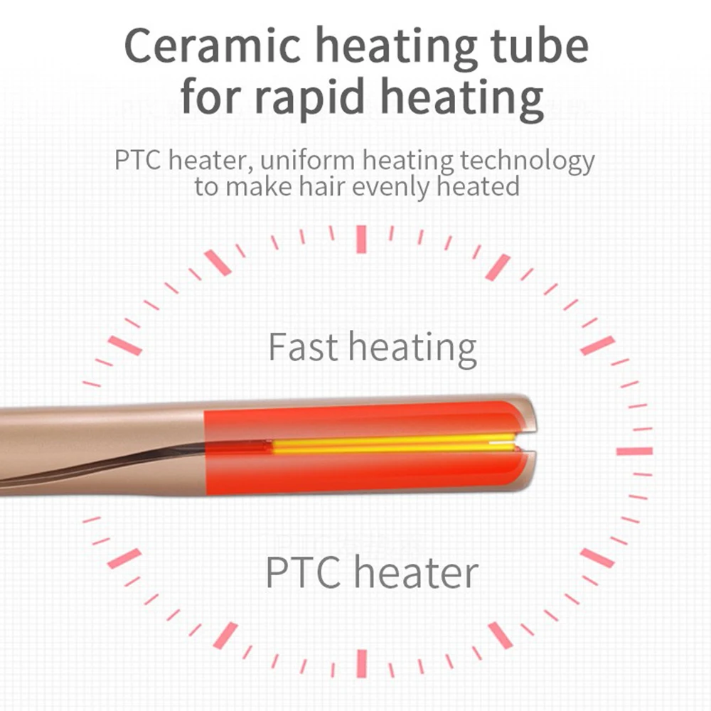 

Curling Hair Professional Hair Styler Straight Waver Styling Tools Hairs Curler Crimper Electric Ceramic Curling Iron 110-220V