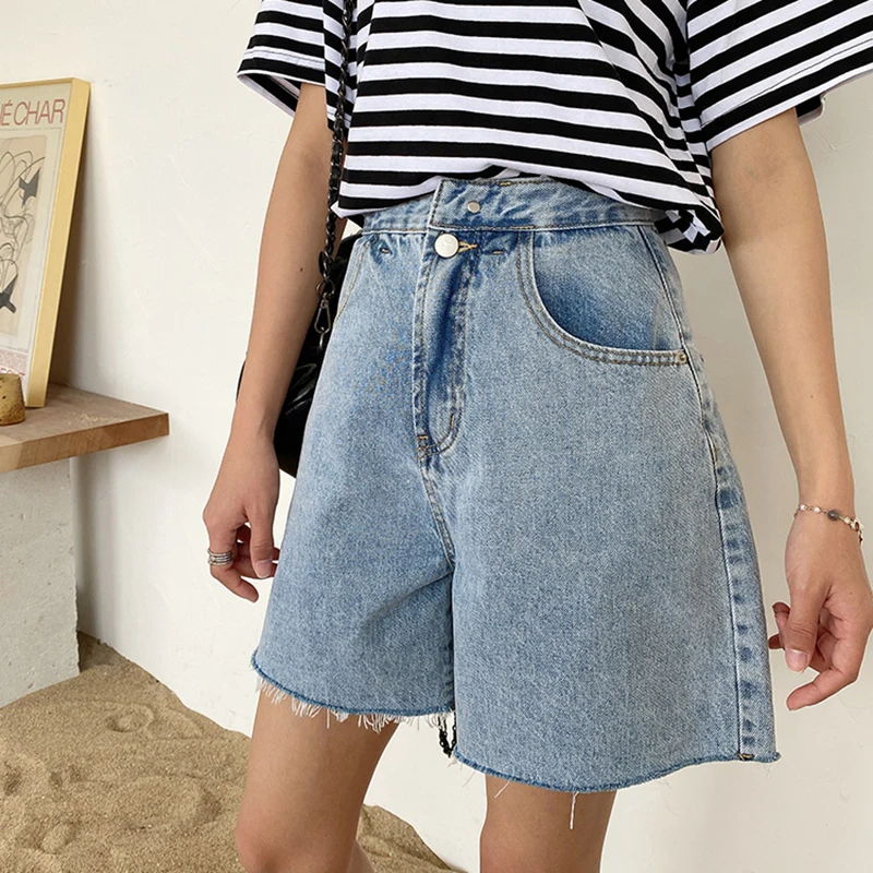 High Waist Blue Loose Wide Leg Denim 