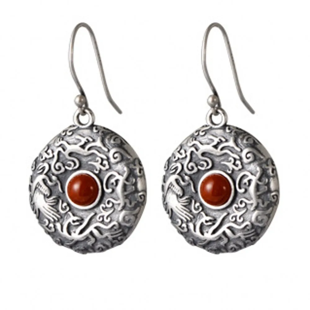 

Женские серьги из серебра 925 пробы, с натуральным камнем