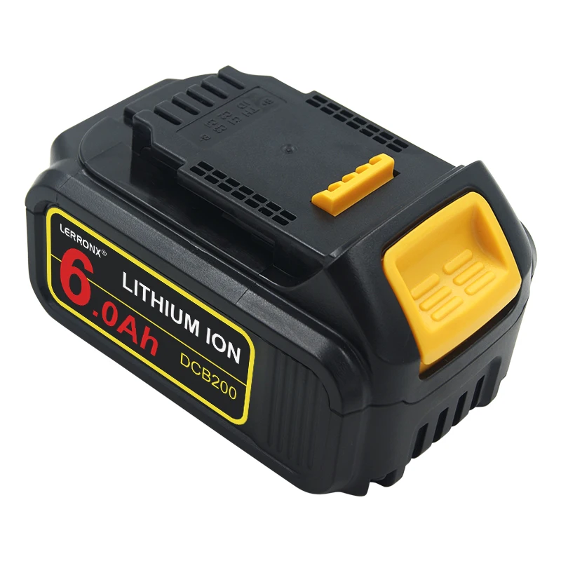 

2PCS DCB200 DCB205 20V 18V 6000mAh Li-ion Replacement Rechargeable Battery for Dewalt 18V 20V DCB184 DCB201 DCB180 DCB183 DCF880