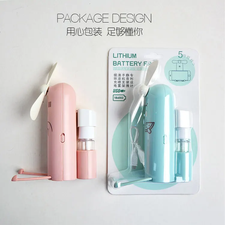 Новый креативный мобильный телефон кронштейн мультфильм спрей мини вентилятор