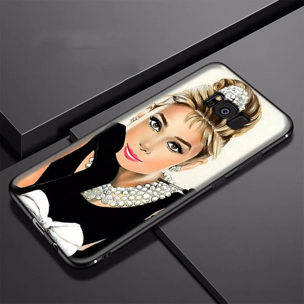 IYICAO Одри Хепберн Мягкий силиконовый чехол для Samsung Galaxy S6 S7 Edge S8 S9 S10 Plus S10e Note 8 9 J6 |