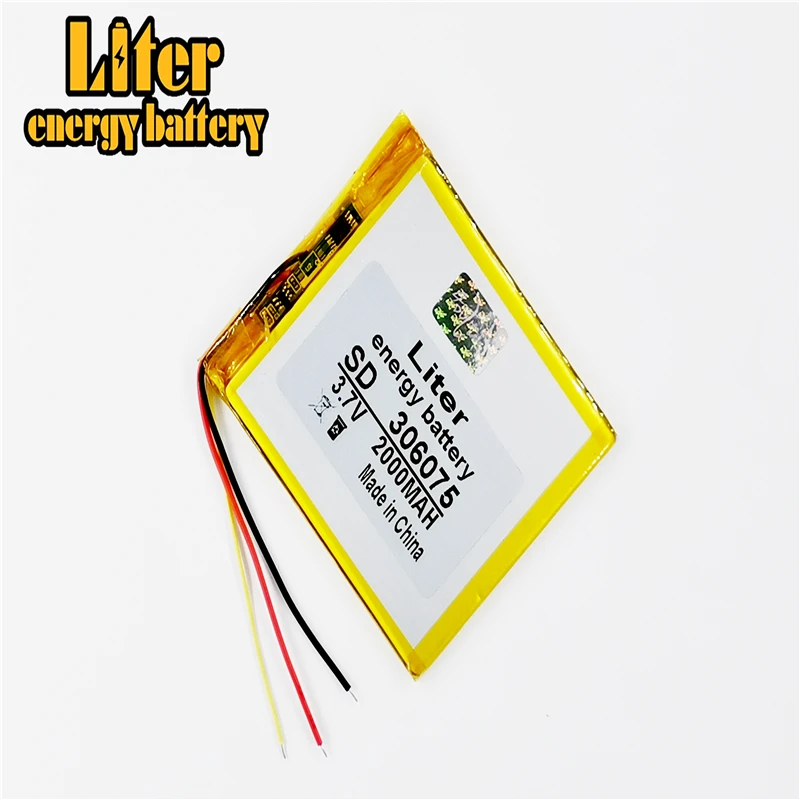 306075 3 7 V 2000mAh литий полимерный ионный аккумулятор для GPS планшетных ПК PocketBook 306075PL 4G