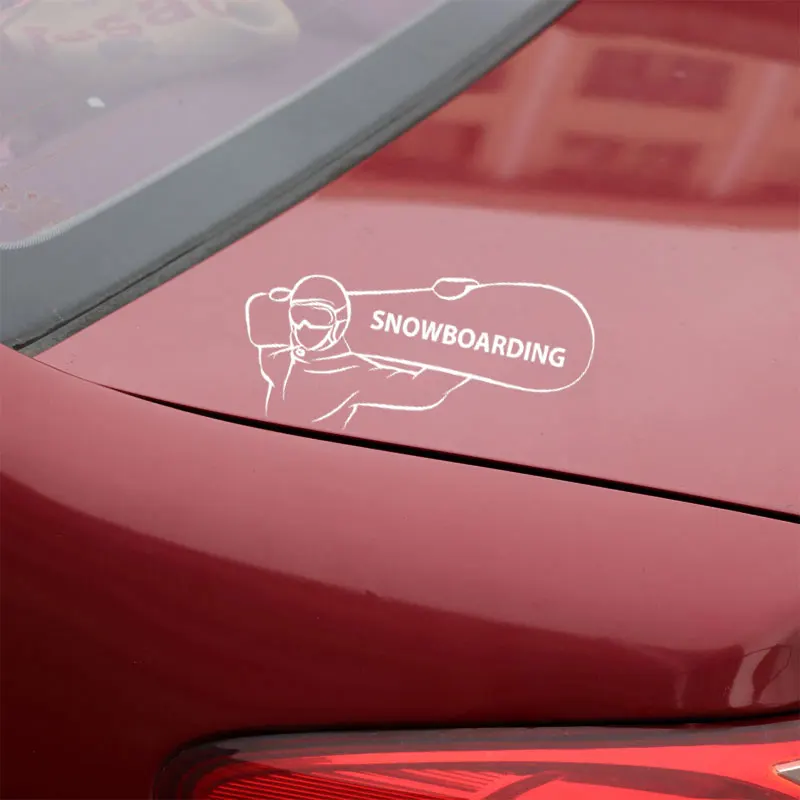 

Snowboarding Extreme Sport Snowboarding Fashion Car Shape Sticker Motorcycle Black/silver 17.8cm * 8.5cm