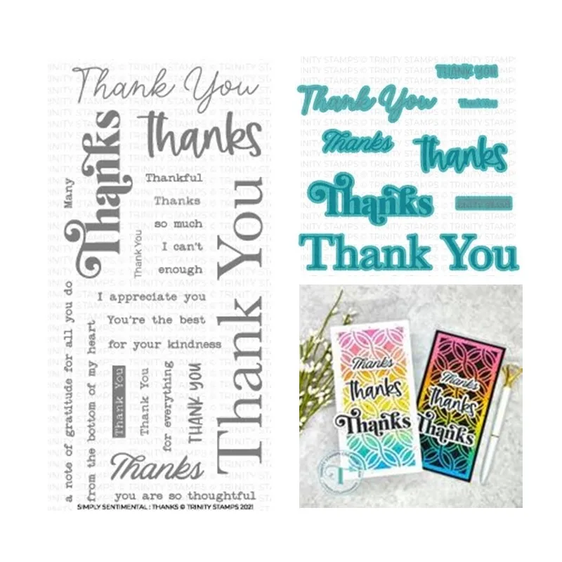 

Прозрачные штампы для вырезания штампы для скрапбукинга для изготовления бумаги просто сентиментная благодарность координация тиснение р...