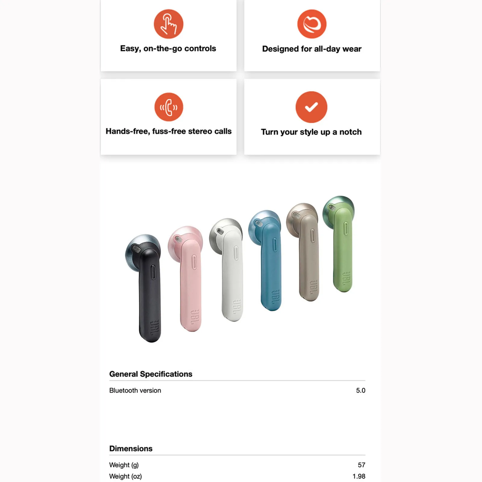 Беспроводные Bluetooth-наушники JBL Tune 220tws стереонаушники T220tws басовый звук наушники