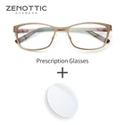 Очки ZENOTTIC Женские квадратные оптические, металлические Рецептурные очки с блокировкой сисветильник, фотохромные по рецепту