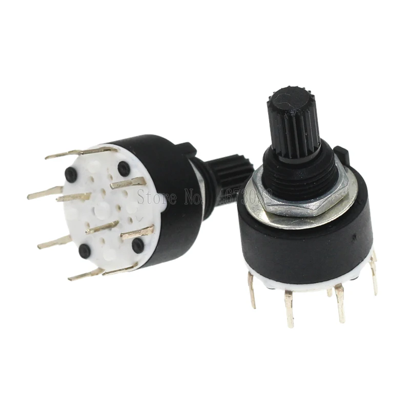 

5PCS SR16 series Environmentally friendly plastic 16MM rotary switch 15MM flower axis band switch