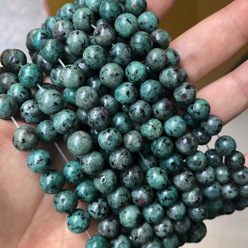 Натуральный камень африканская Бирюза Камень круглые бусины на возраст 6 8 10 12 лет