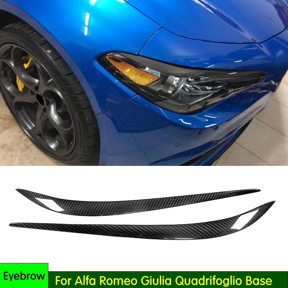 Передняя фара для бровей из углеродного волокна веки Alfa Romeo Giulia Quadrifoglio Base Verde TI Sedan