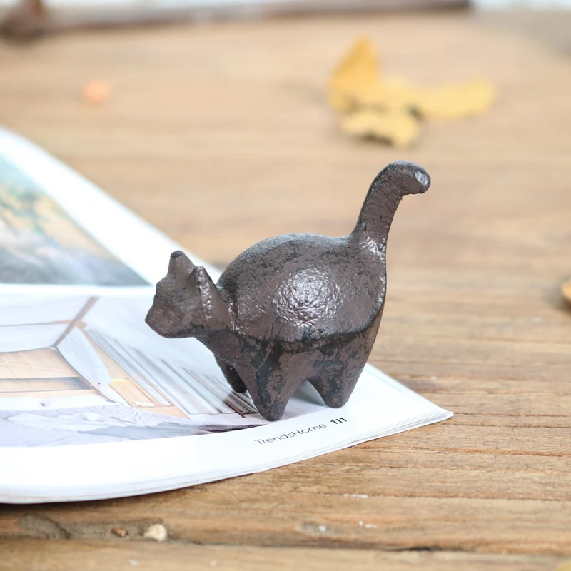 

Retro Cast Iron Student Ruler Paperweight Iron Kitty Pen Holder Iron Text Paperweight Pen Rest Study Room Paperweight Ideas