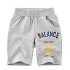 Детские летние пляжные свободные шорты с цифрами, шорты для маленьких мальчиков с футбольными буквами, повседневные штаны, хлопковые удобные для детей 2-7 лет