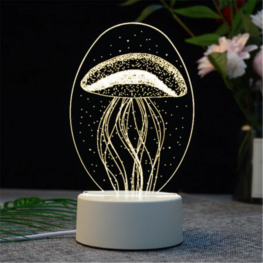 

3d night light acrylic new unique creative gifts led lamp touch smart home eye care atmosphere