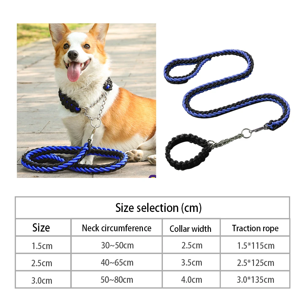 Double Strand Rope Large Dog Leashes Metal P Buckle Color Pet Traction For Big Dogs Dropship | Дом и сад