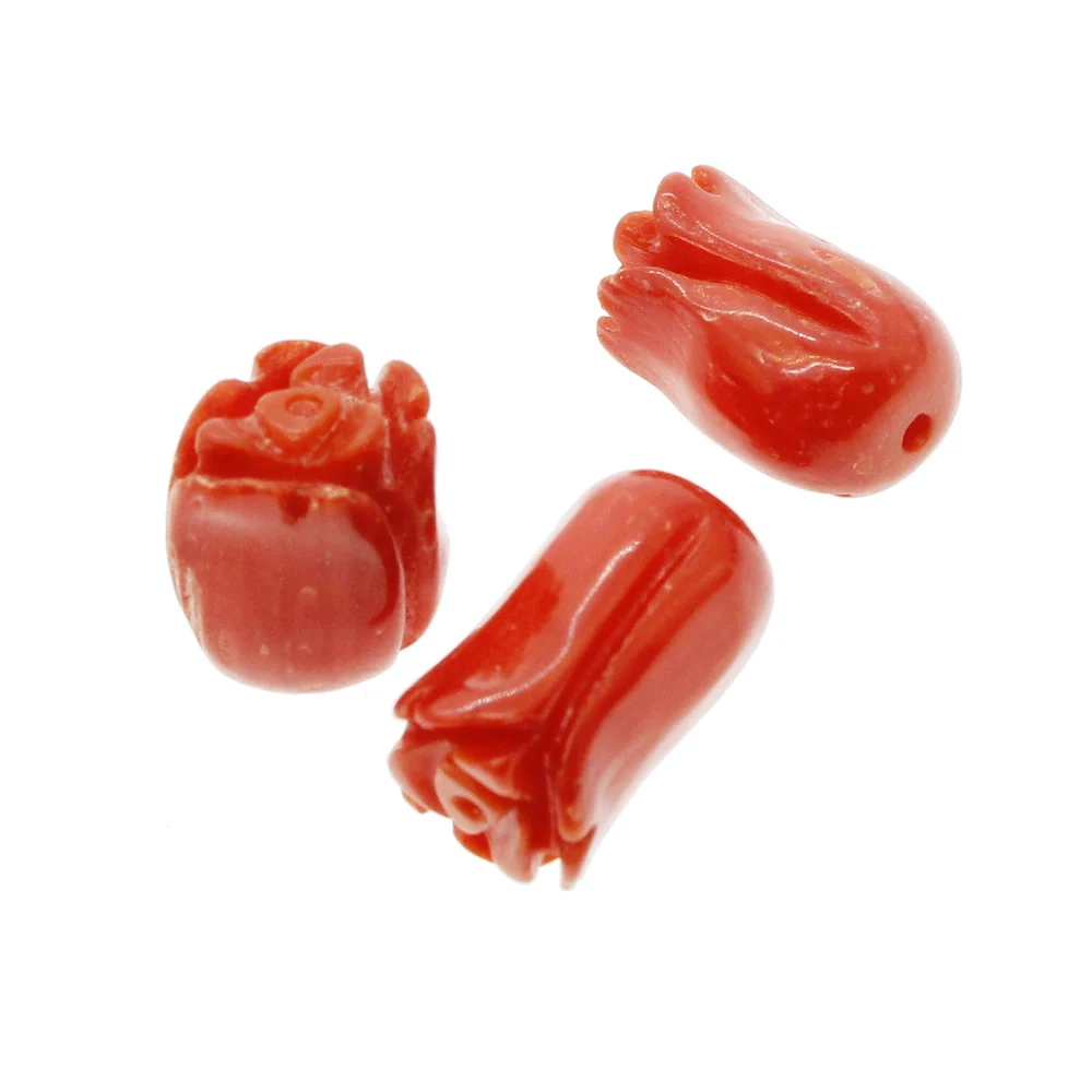 5 шт./пакет натуральная морская бамбуковый коралл резные бусины ювелирные