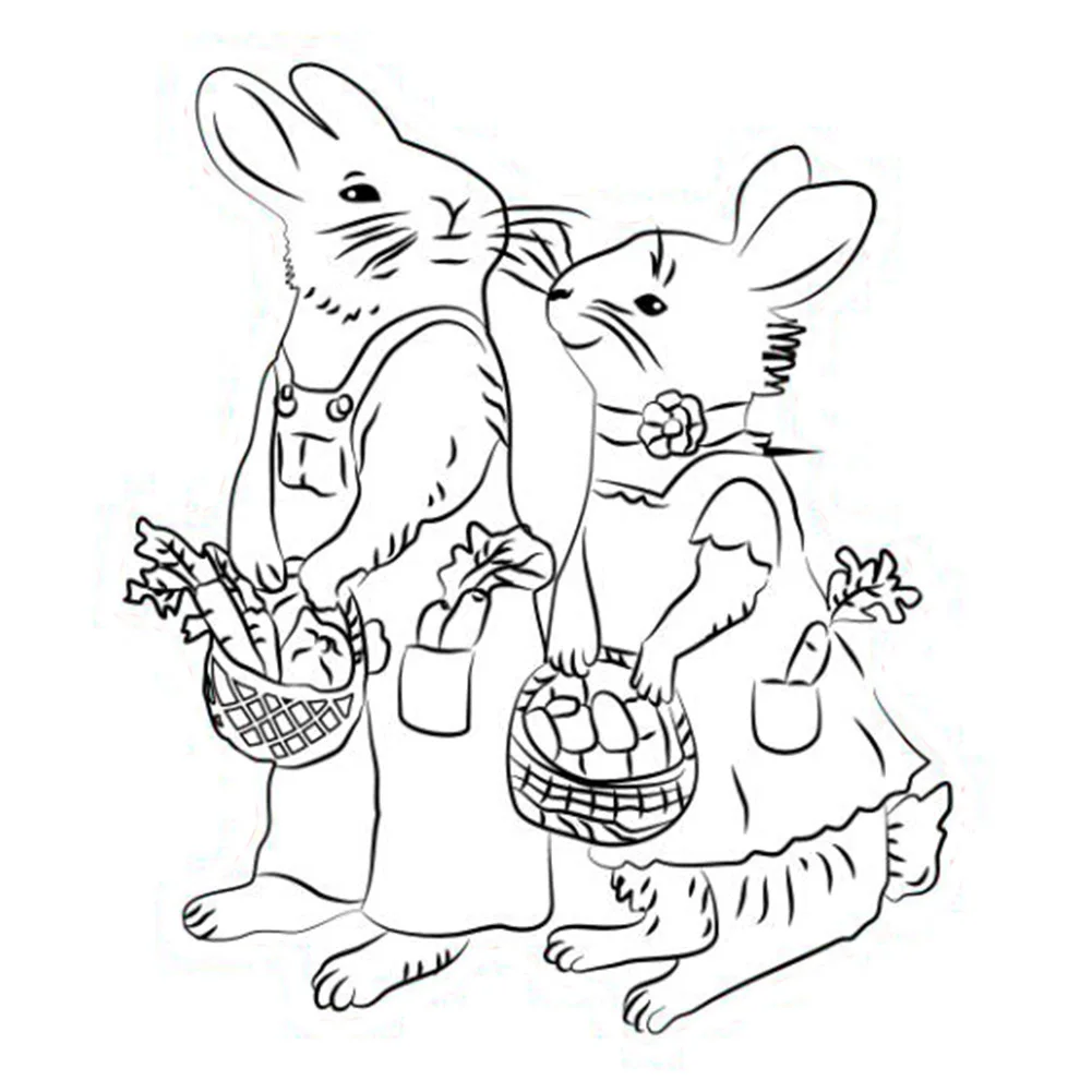 1 шт. прозрачные штампы с пасхальным кроликом для сделай сам скрапбукинг альбом