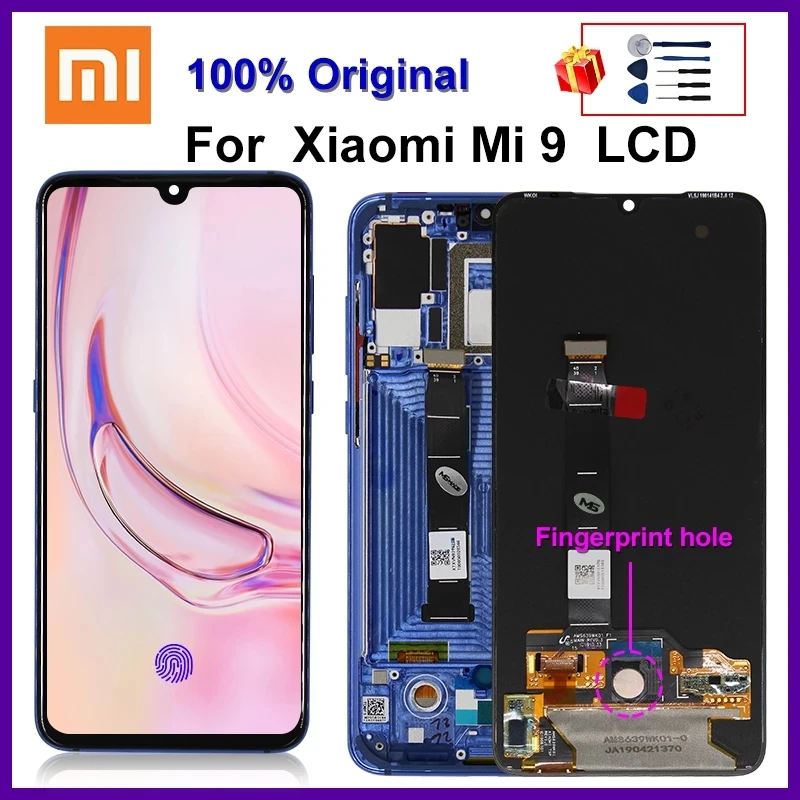 Оригинальный ЖК дисплей для xiaomi Mi 9 сенсорный экран дигитайзер в сборе Xiaomi Mi9