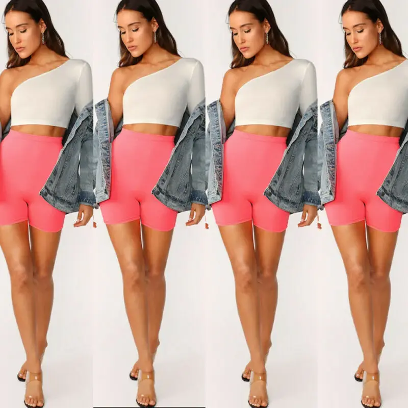 Женские Эластичные Компрессионные шорты для йоги спортивные тренажерного зала