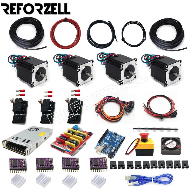 Набор шаговых драйверов GRBL UNO R3 с ЧПУ щит V3 и DRV8825 набор комплект контроллеров для