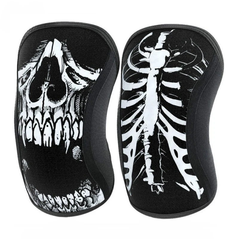 1 пара эластичные 7 мм Неопреновые спортивные наколенники для тяжелой атлетики