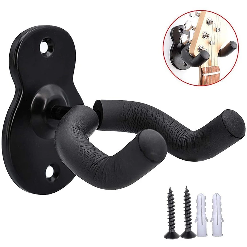 

Guitar Wall Mount Wall Hanger Hook Black Metal Guitar Holder for Acoustic Electric Bass Guitar Ukulele Banjo Mandolin