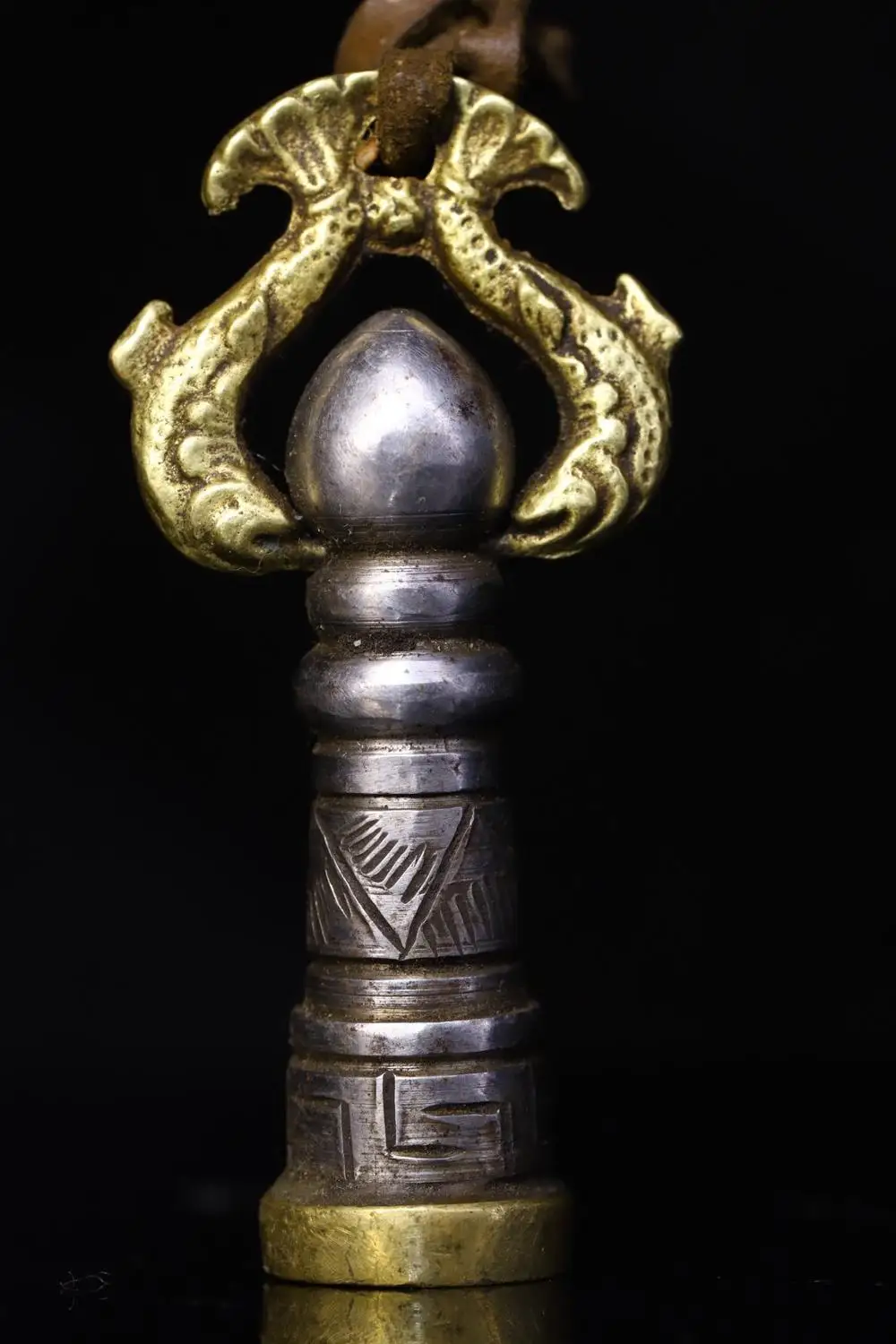 

Домашний декор 3 "Тибетский буддистский храм Старый Бронзовый двойной статуя в форме змеи печать гравировки буддийские узор печать кулон ру...