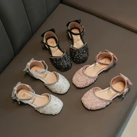 springsummer new style childrens princess shoes girls leather shoes dance shoes soft bottom non slip semi sandals