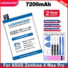 Аккумулятор LOSONCOER 7200 мА  ч, для ASUS Zenfone 4 Max Pro Plus, X00ID, ZC554KL, Zenfone 3 Zoom, ZE553KL, Z01HDA