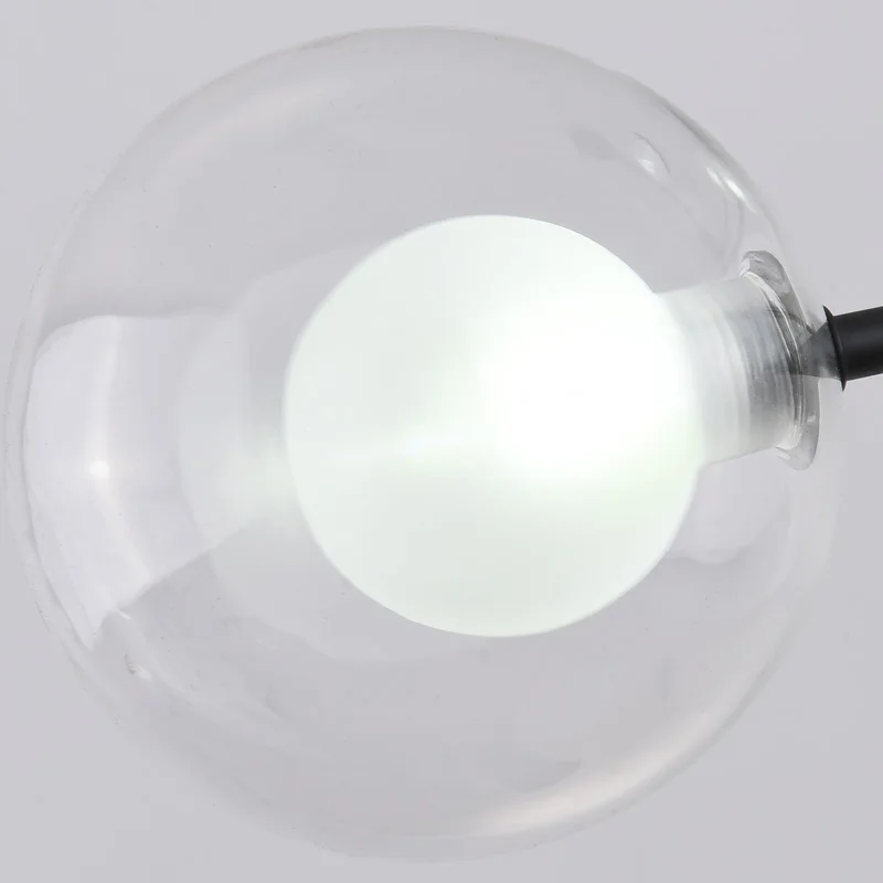 Скандинавские светодиодные люстры черные светильники современная стеклянная