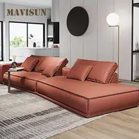 European Leather Upholstered Sofas For Living Room Sectional Luxury Long Chair Sofas With Recliner Modern Simple Home Furniture